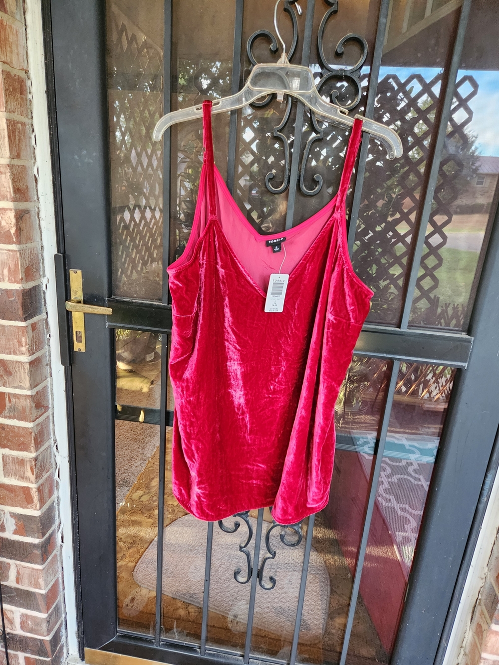 torrid Red Velvet Spaghetti Strap Cami Top